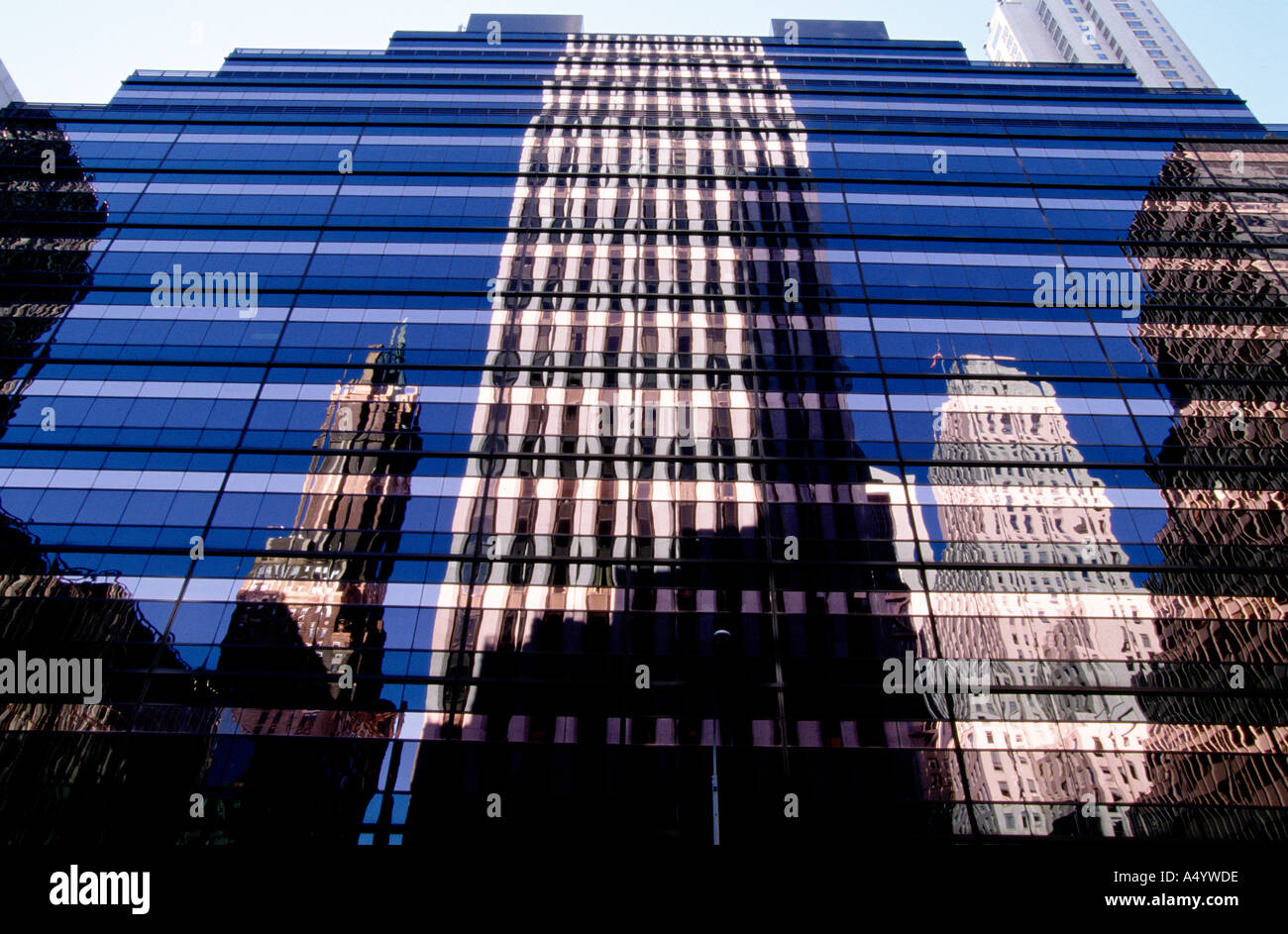 Midtown Manhattan Reflections USA New York Stock Photo