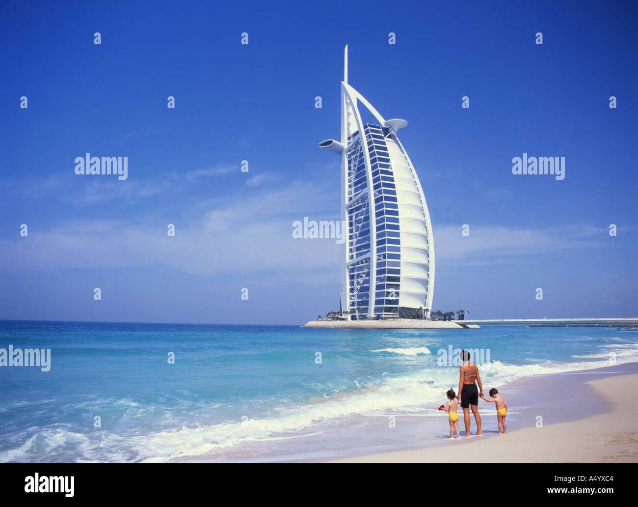 United Arab Emirates Dubai Burj Al Arab Hotel Stock Photo