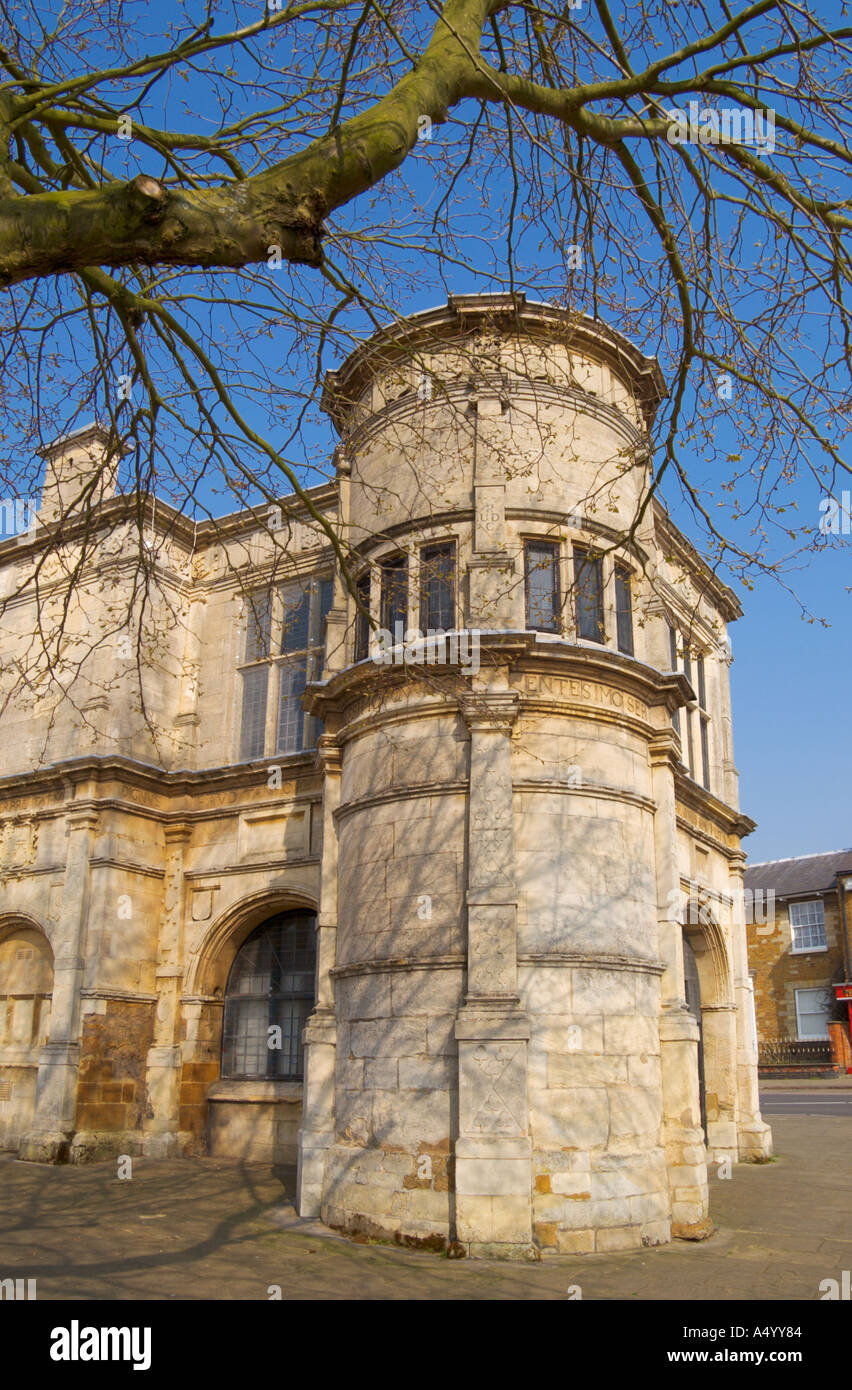 Old library market house building Rothwell Northamptonshire England