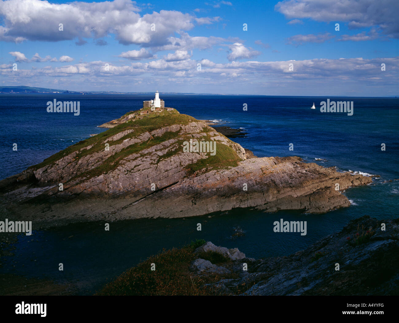 Mumbles Head And Lighthouse Stock Photo Alamy