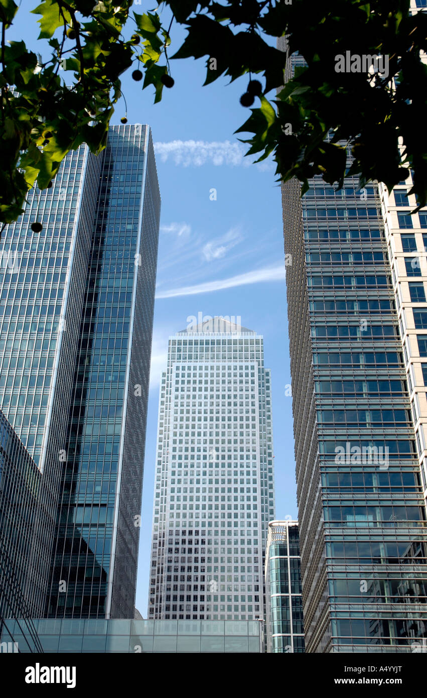 Canary Wharf buildings in Docklands London 17 July 2006 Stock Photo - Alamy