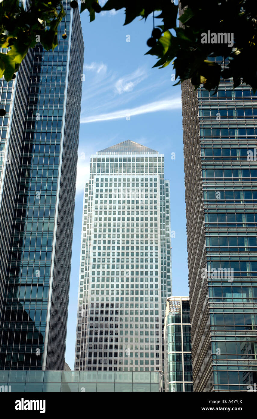 Canary Wharf buildings in Docklands London 17 July 2006 Stock Photo - Alamy