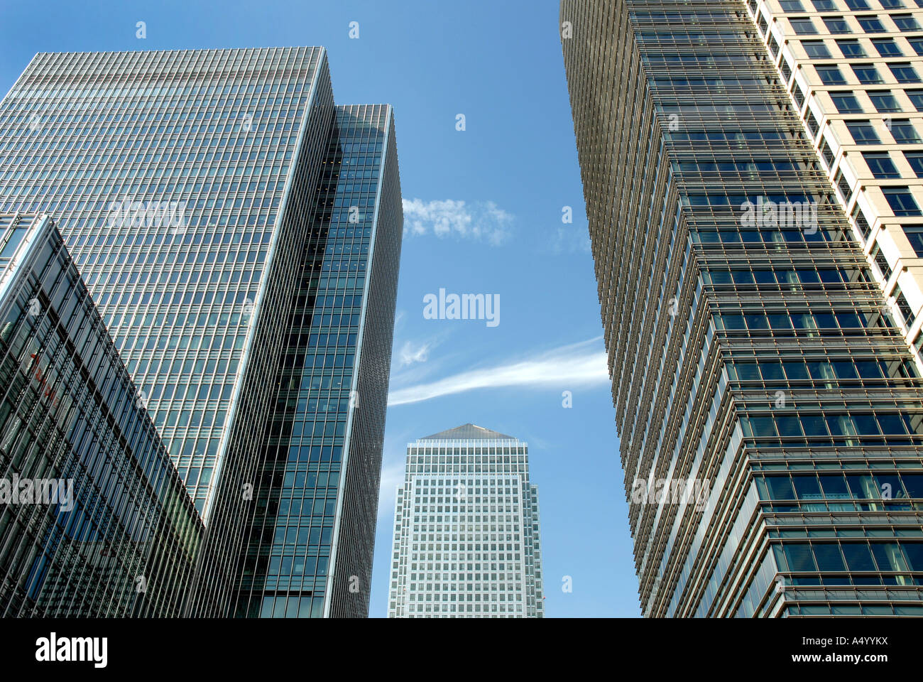 Canary Wharf buildings in Docklands London 17 July 2006 Stock Photo - Alamy
