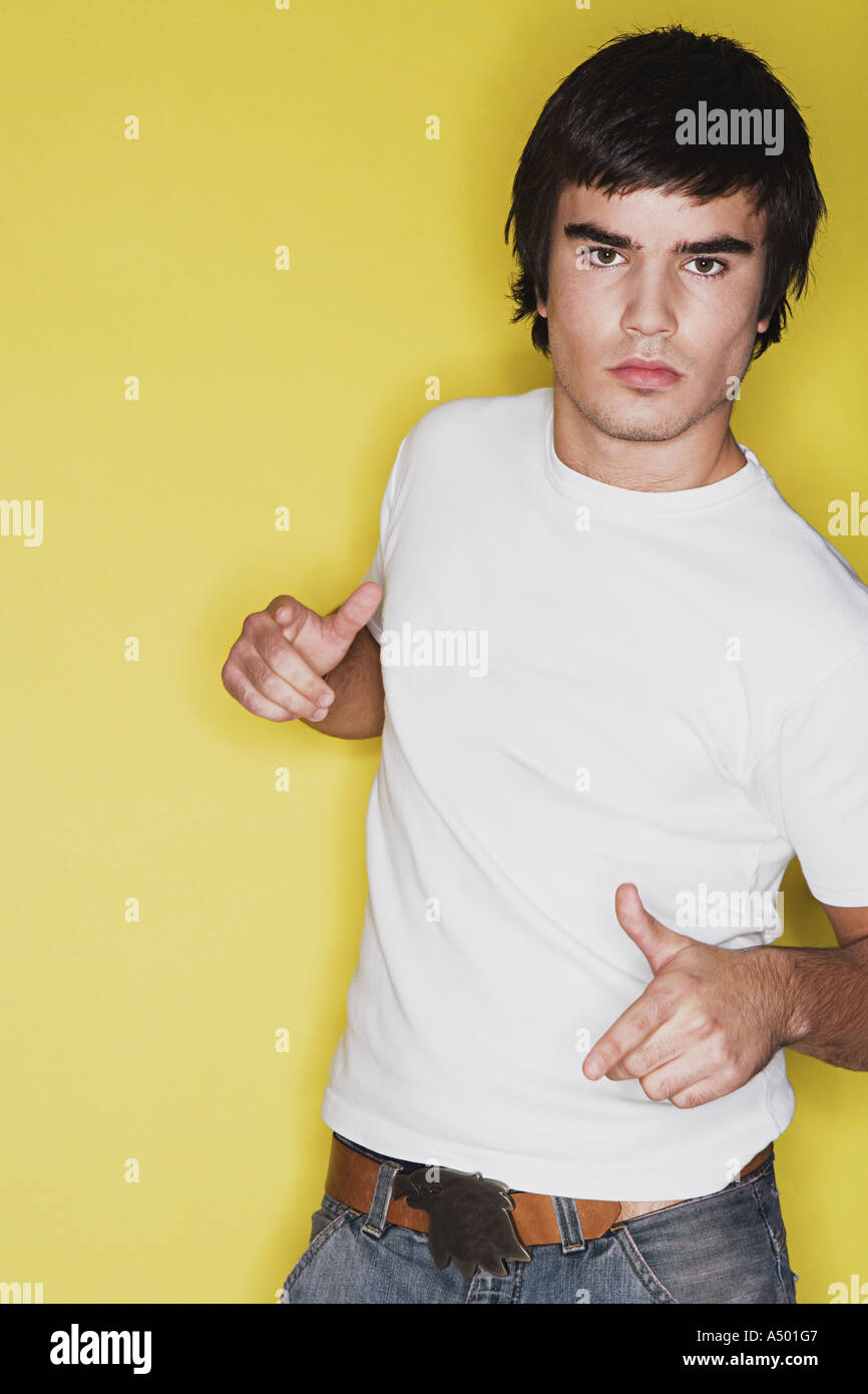 Funky young man Stock Photo