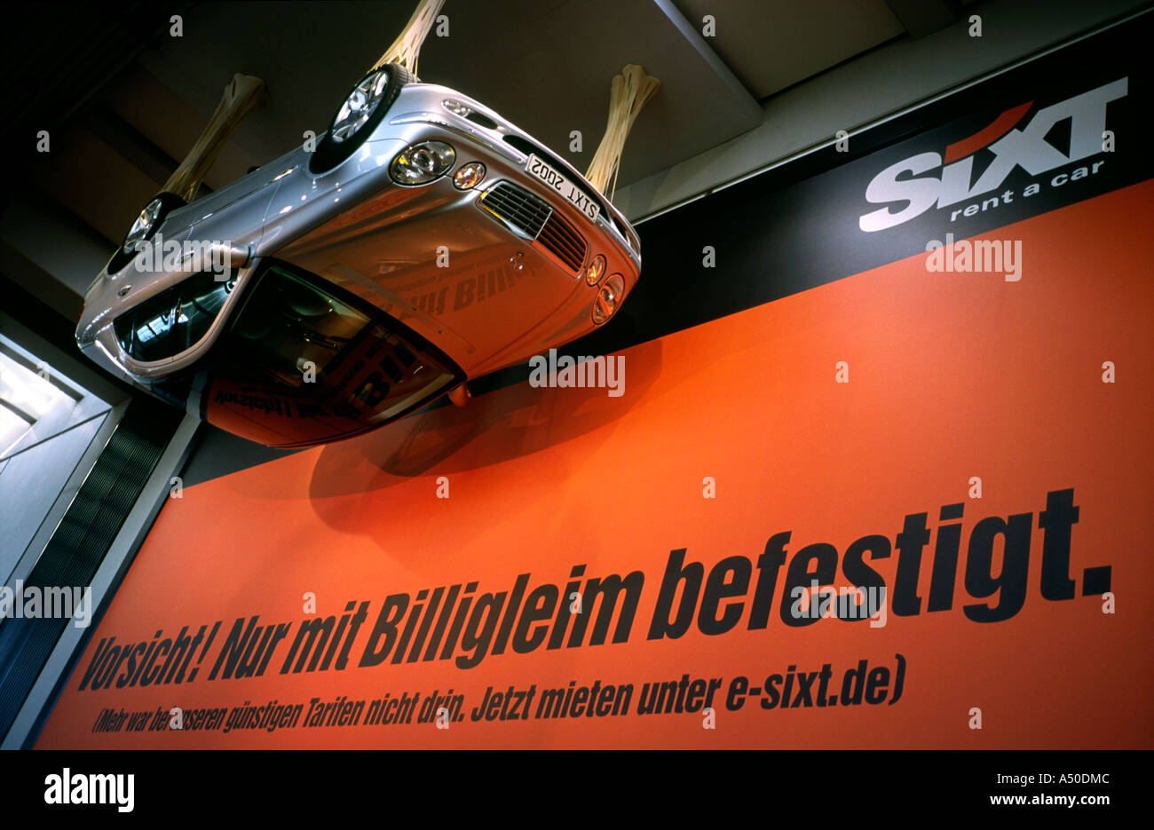 SIXT car rental billboard at Fuhlsbüttel airport in Hamburg. Stock Photo