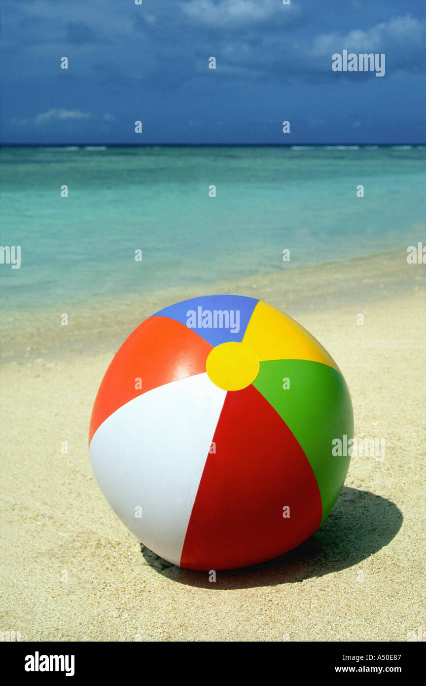 beach ball on tropical sandy beach Stock Photo 331399 Alamy