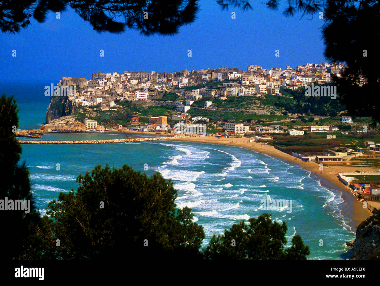 Peschici near Foggia in Gargano Park. Stock Photo