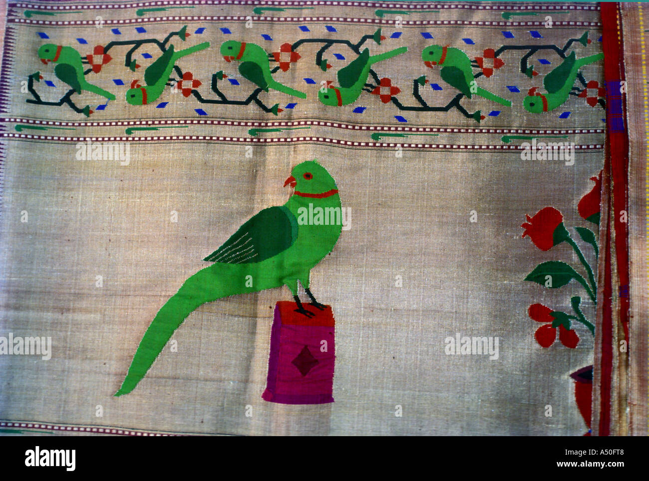 Traditional embroidery of Gujarat India Stock Photo Alamy