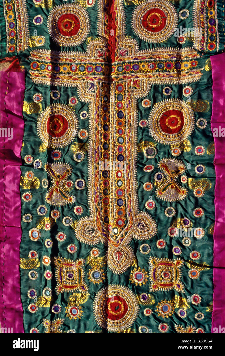 Traditional embroidery of Gujarat India Stock Photo