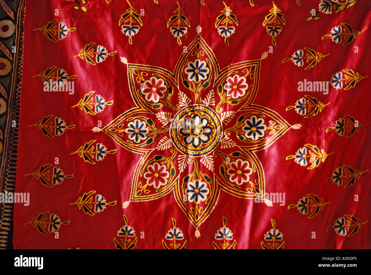 Traditional embroidery of Gujarat India Stock Photo
