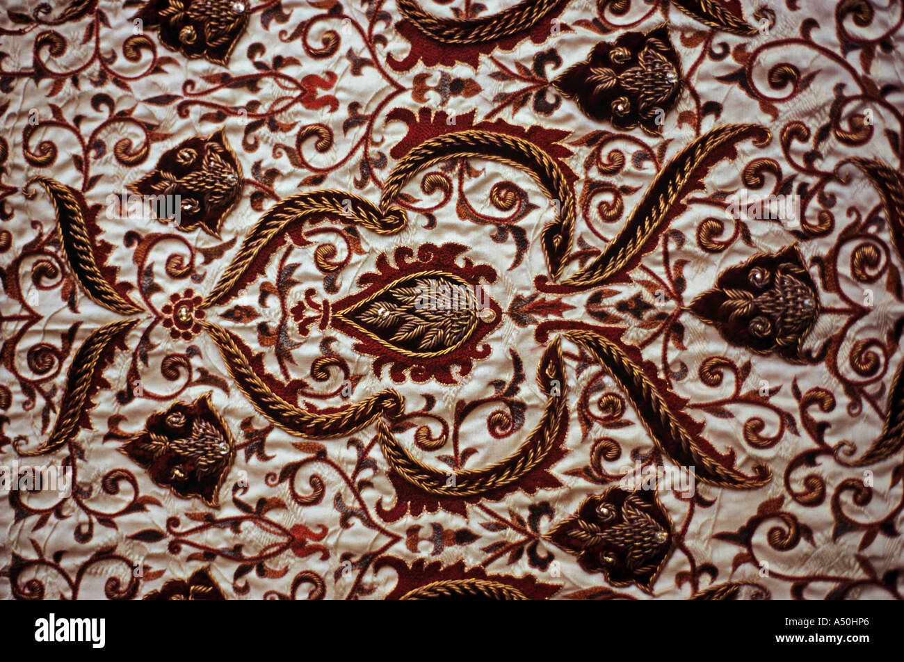 Traditional embroidery of Gujarat India Stock Photo Alamy