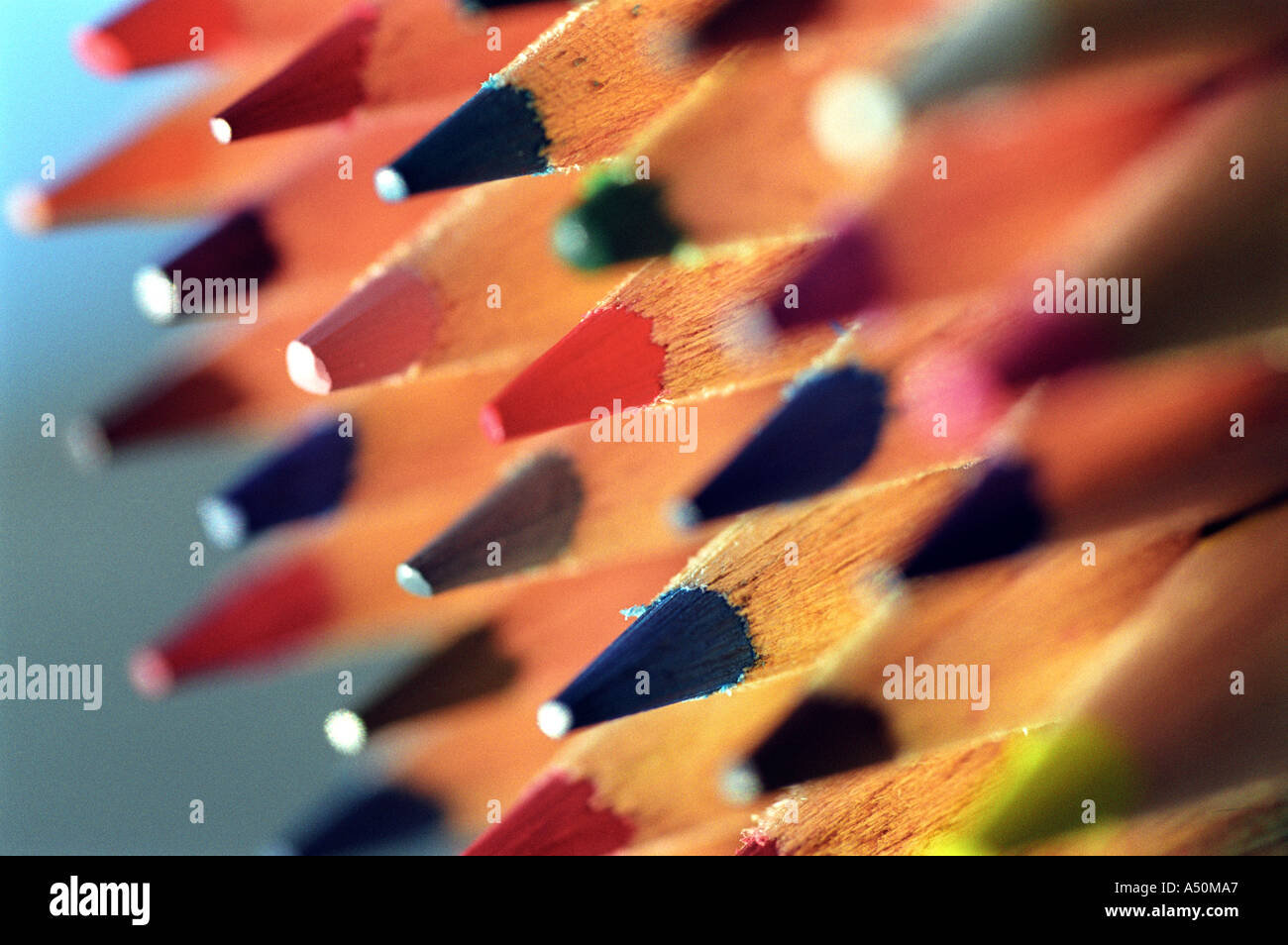 A collection of coloured pencils Stock Photo Alamy