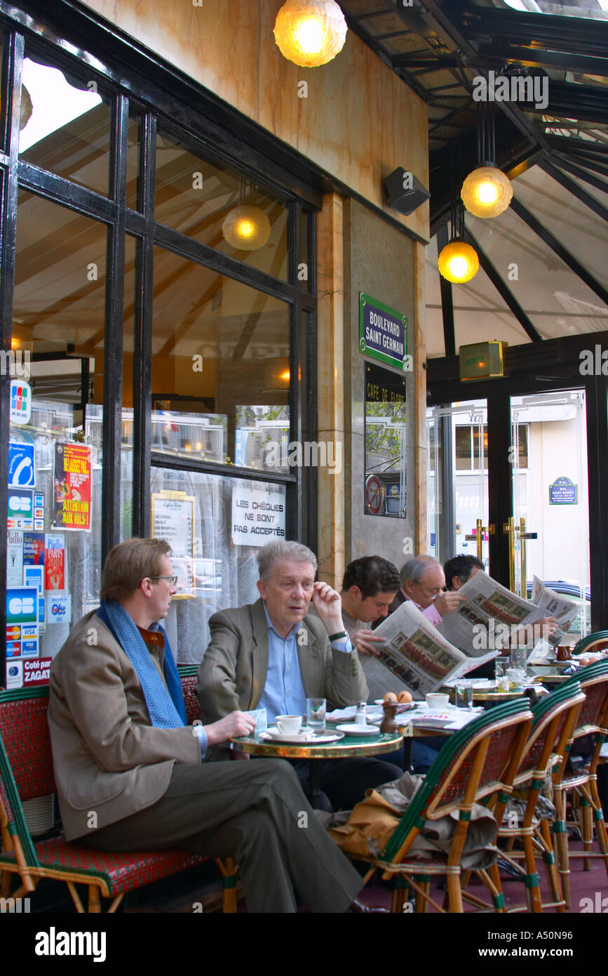Cafe de Flore Saint Germain des Pres Paris France Stock Photo