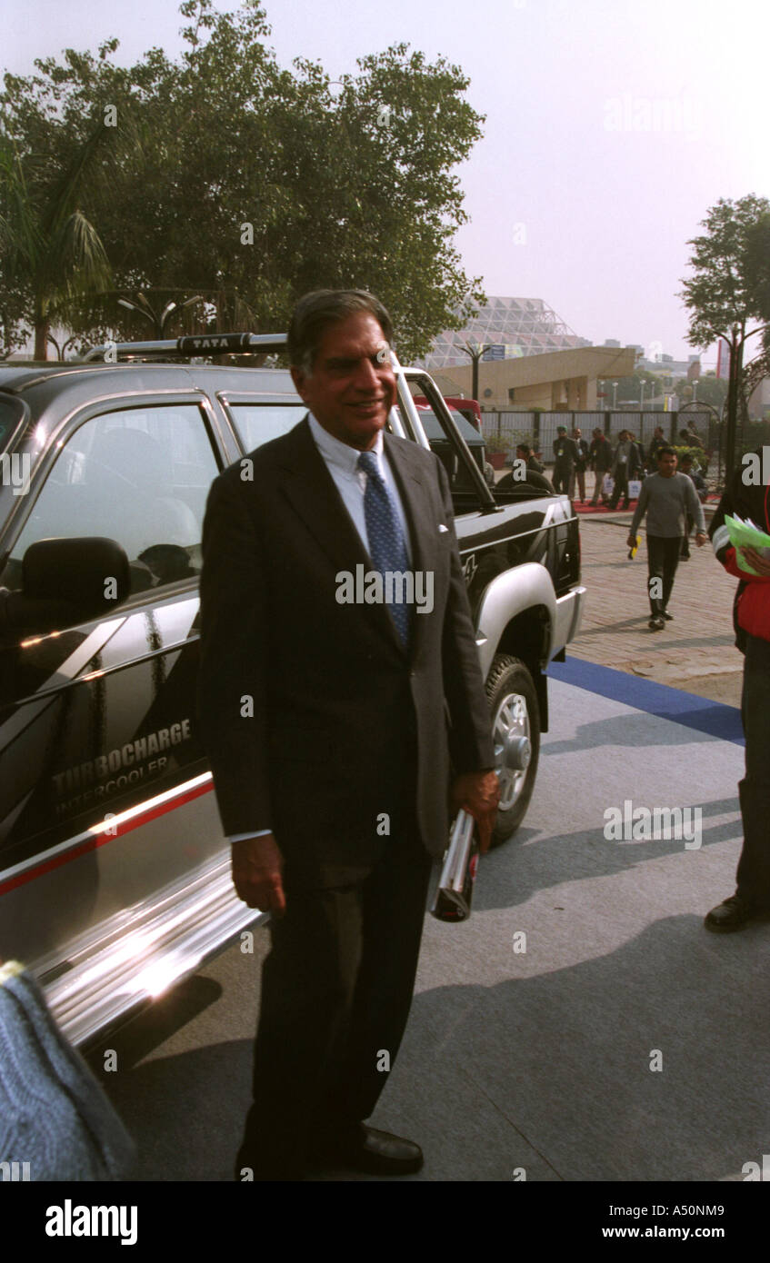Ratan Tata at Auto Expo in New Delhi Stock Photo