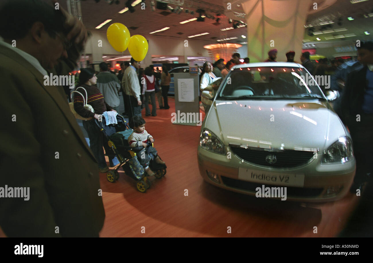 Tata Indica Car on display at Auto Expo Stock Photo