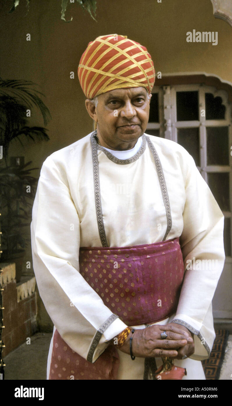 Sawai Bhawani Singh at the City Palace Jaipur Rajasthan India Stock