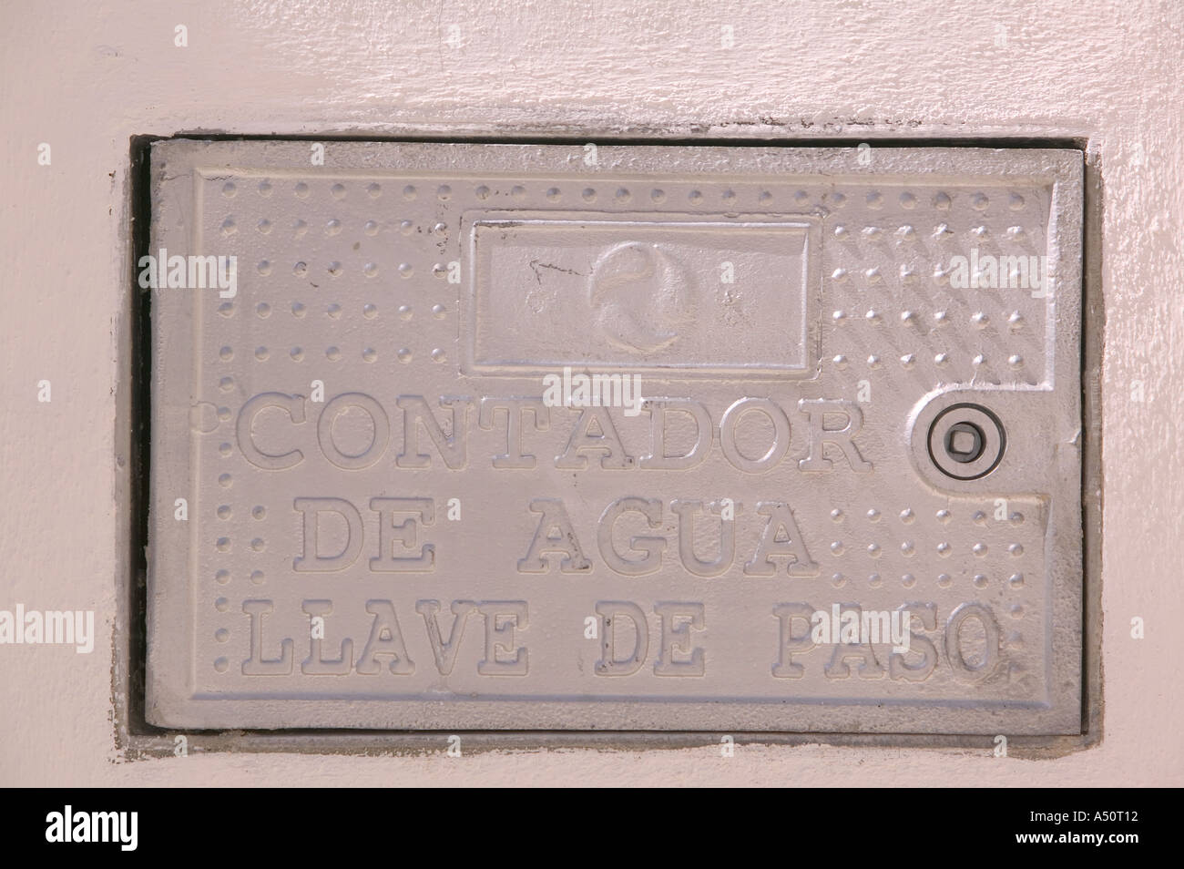 spanish water pipe in house wall Stock Photo Alamy