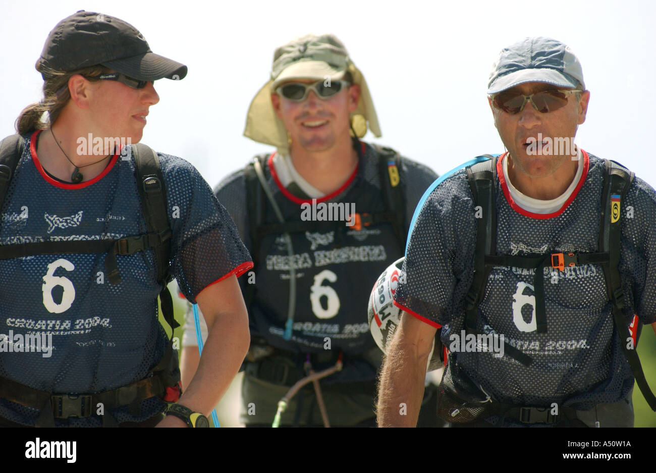 Adventure race team trekking hi-res stock photography and images - Alamy