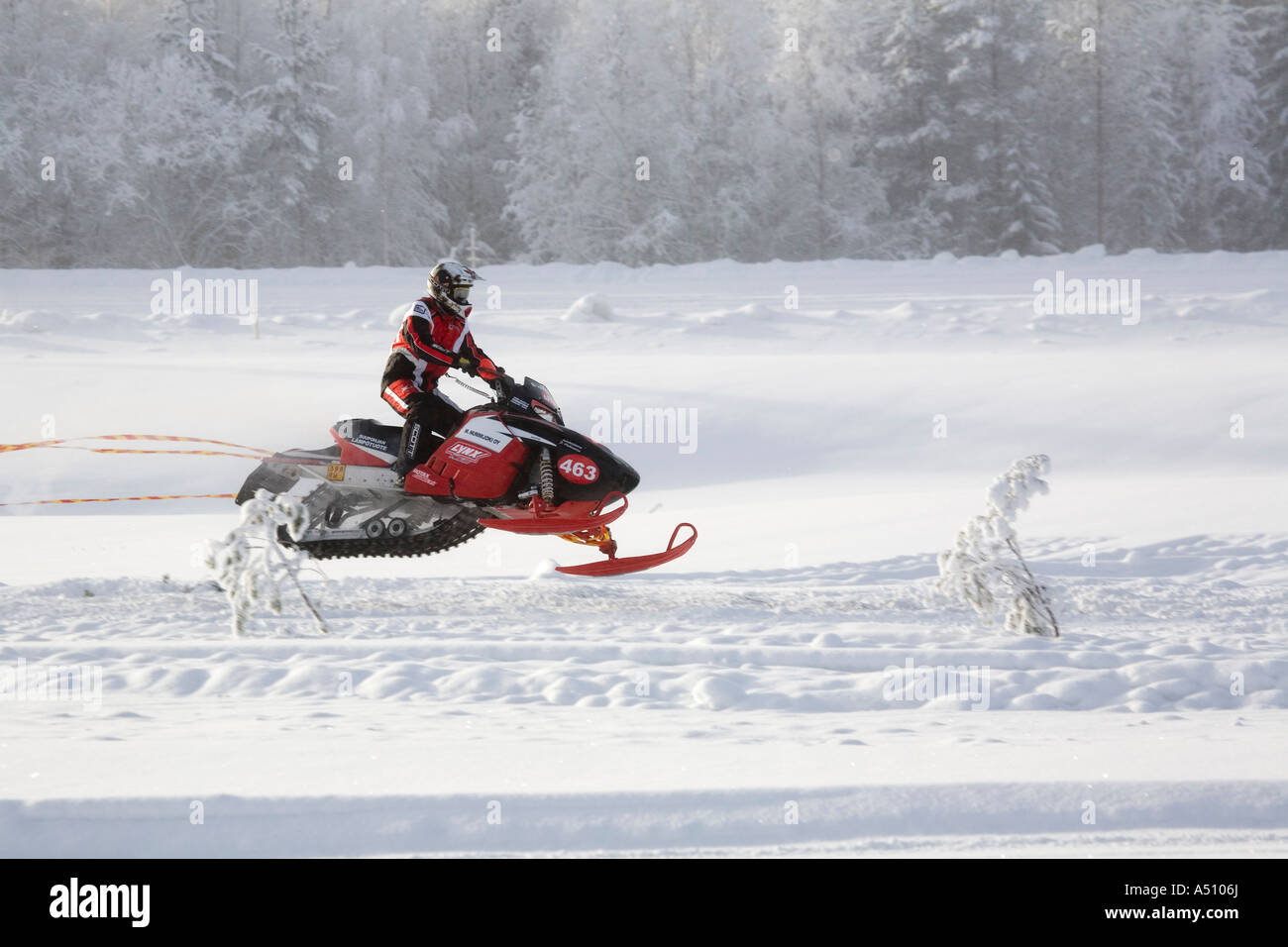 snowmobile racing, Finland Stock Photo Alamy