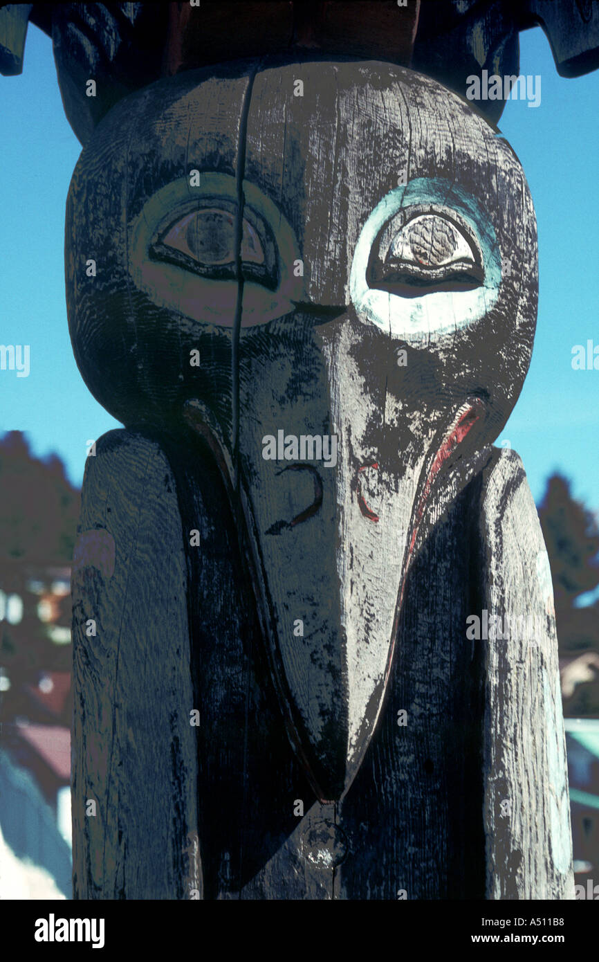 Totem pole Alaska Stock Photo - Alamy
