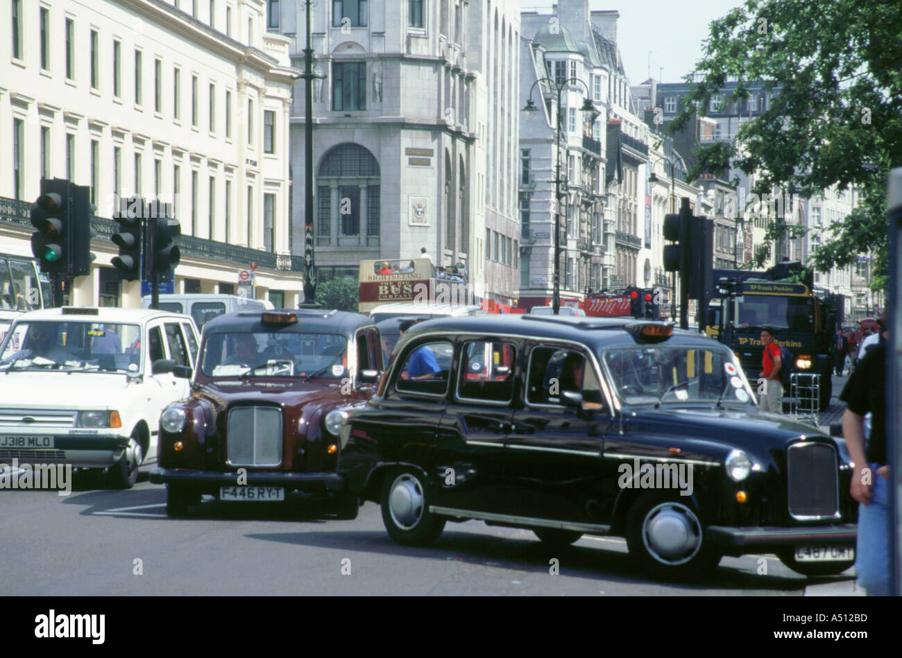London Taxis 1998 Stock Photo