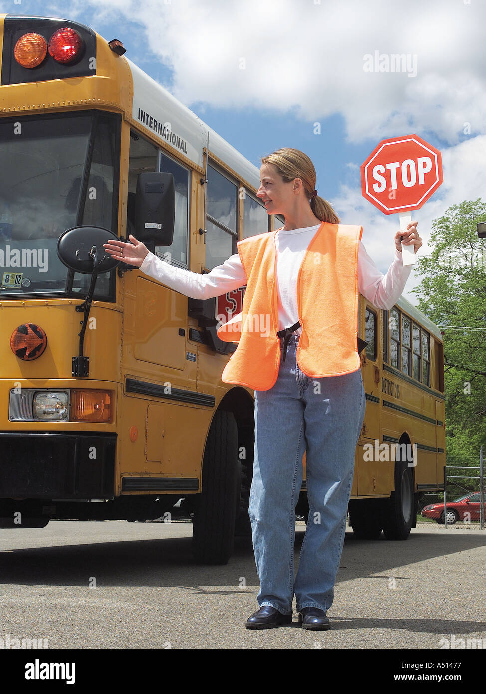 High school bus stop hi-res stock photography and images - Alamy