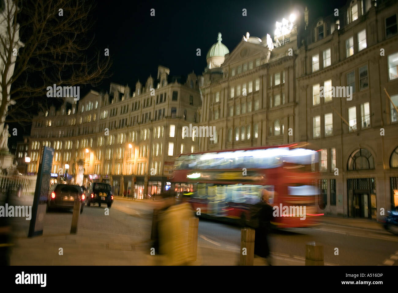London Lights, Cannon Street, London, at night, London lights empty