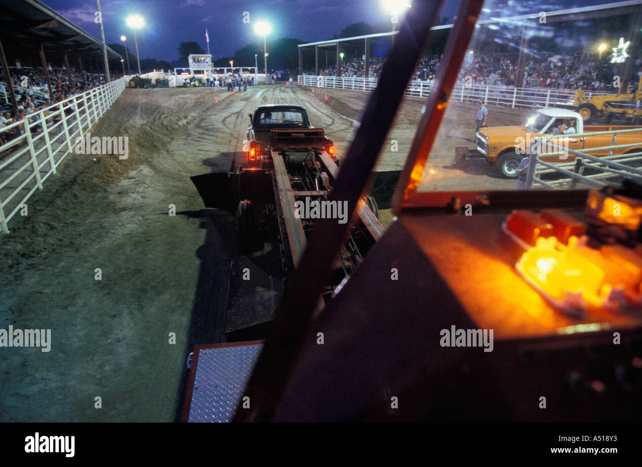 Truck pull at Sarpy County fair NE USA Stock Photo