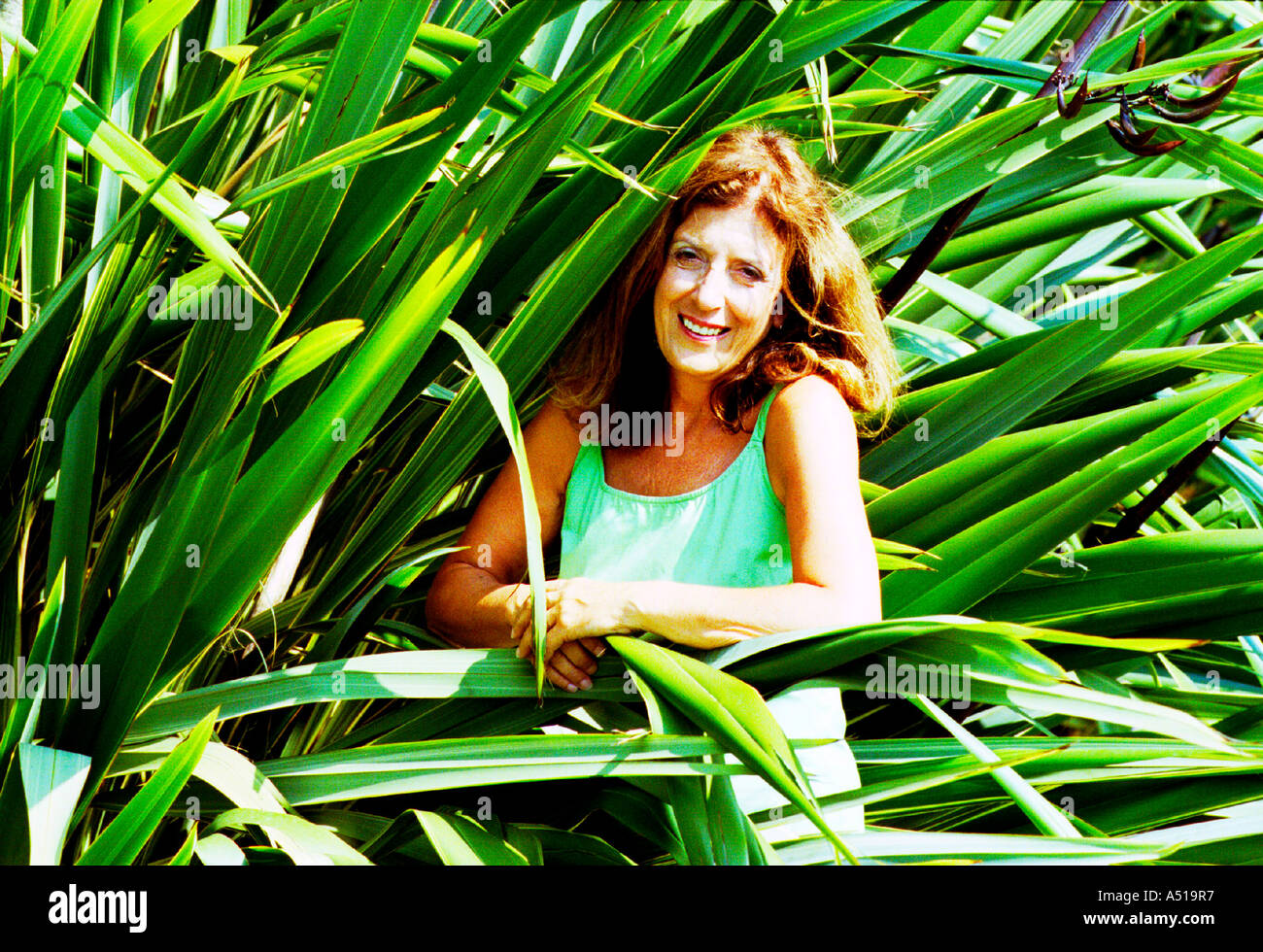 Body Shop founder Anita Roddick in the gardens of her Littlehampton