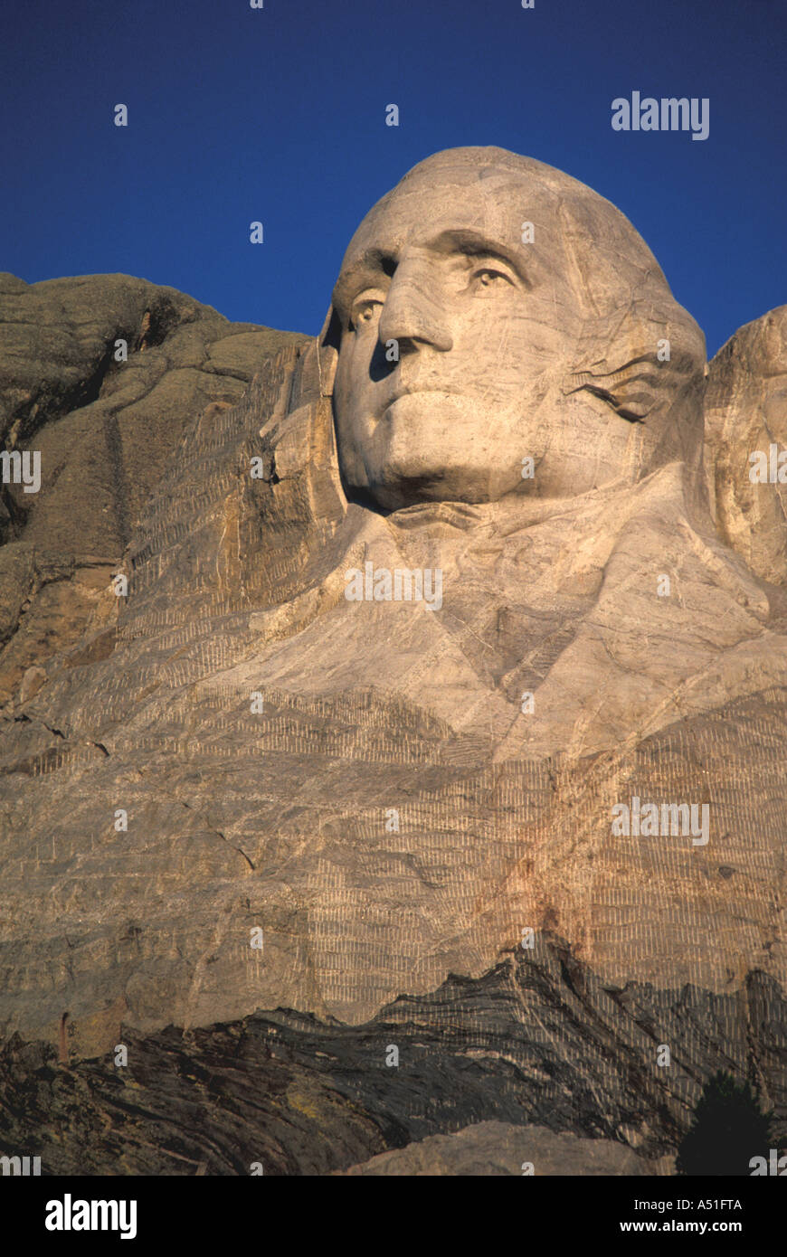 South Dakota Mount Rushmore National Memorial President George Washington Stock Photo