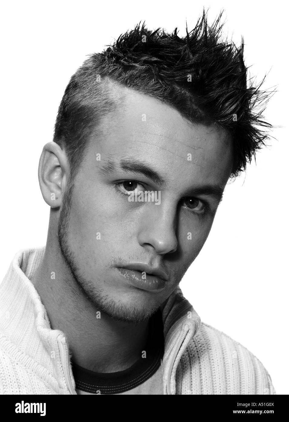 Young white man with a great look! Stock Photo Alamy