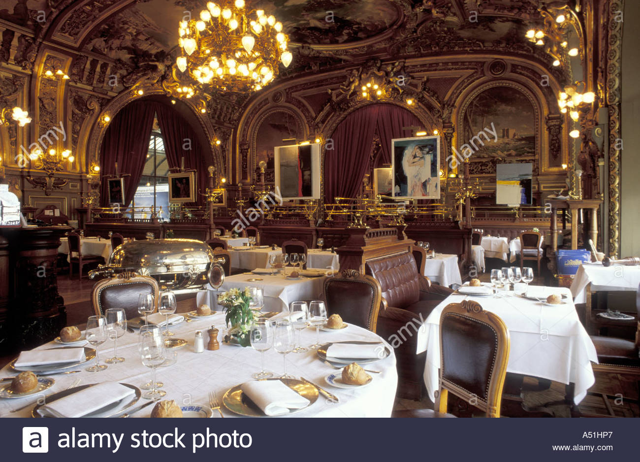 Luxury Restaurant Interior Paris Stock Photos Luxury