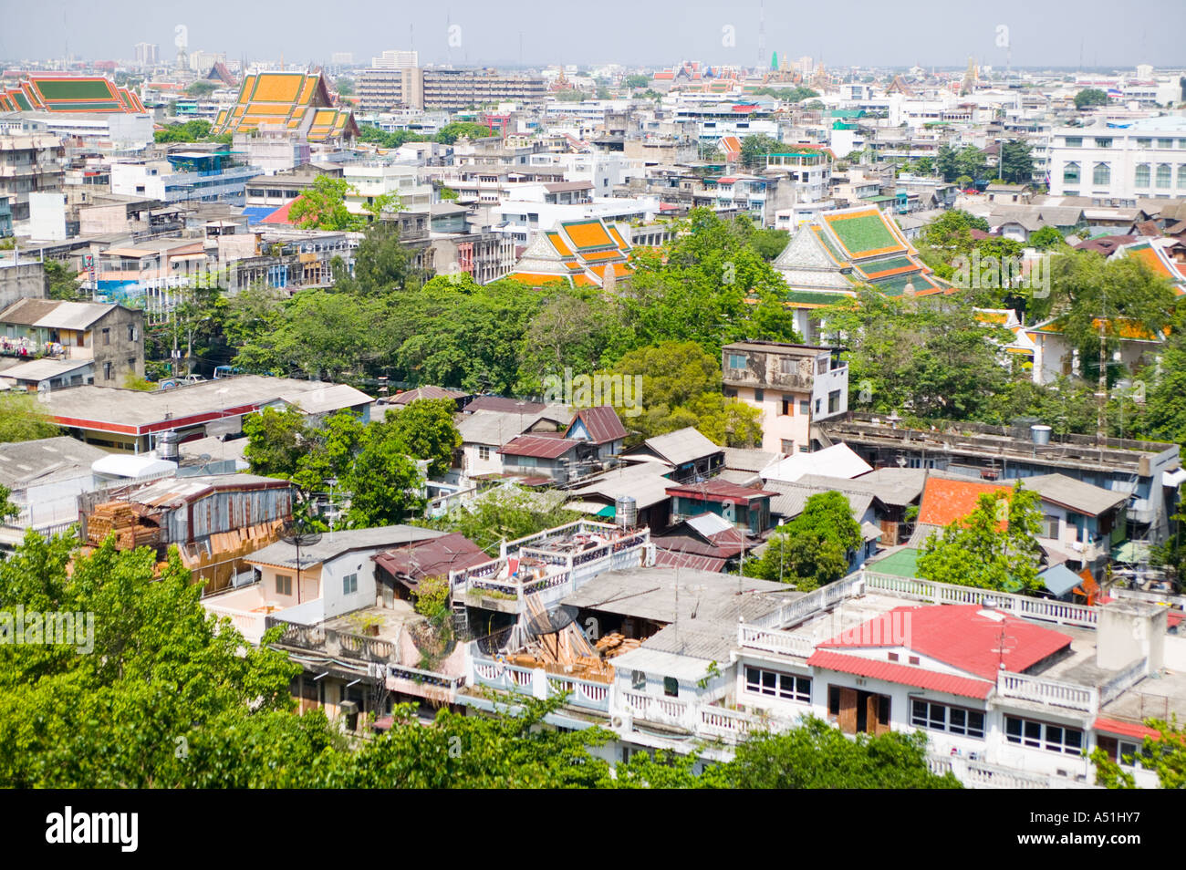 View from Golden Mount Bangkok Thailand Stock Photo