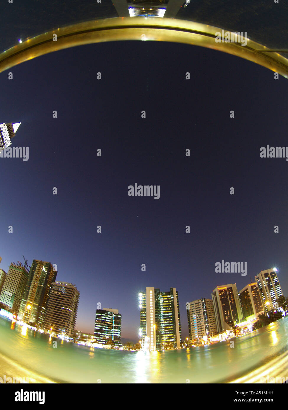Dubai, Sheik Zayed Road, Moderne Skyline Stock Photo