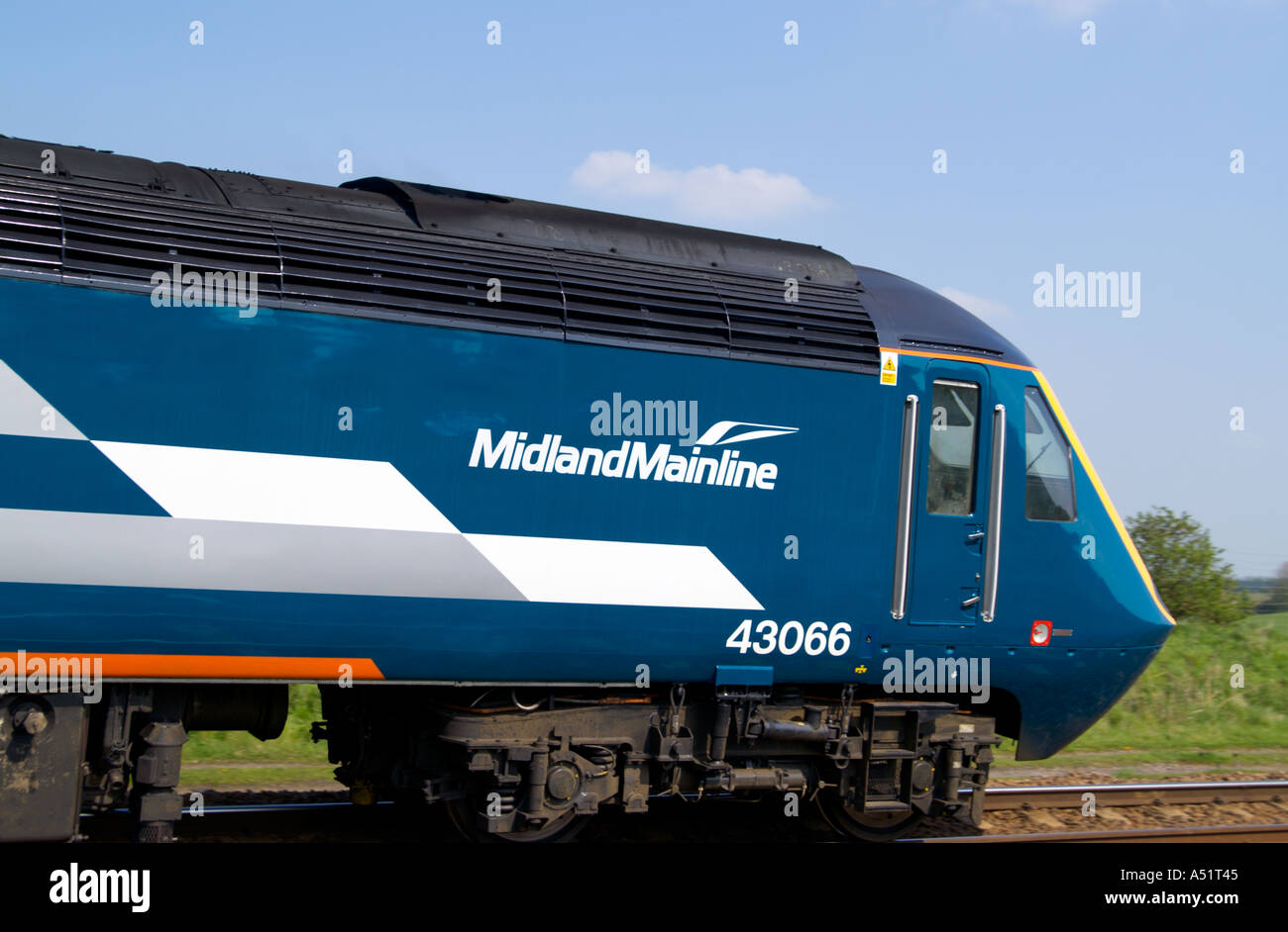Midland Mainline high speed train HST 125 Northamptonshire England Stock Photo