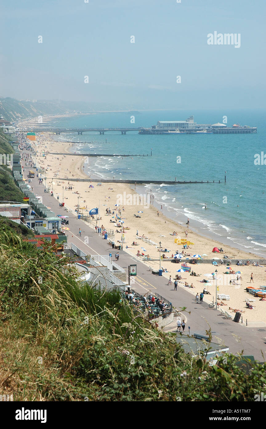 Bournemouth seafront and pier Dorset England UK Stock Photo