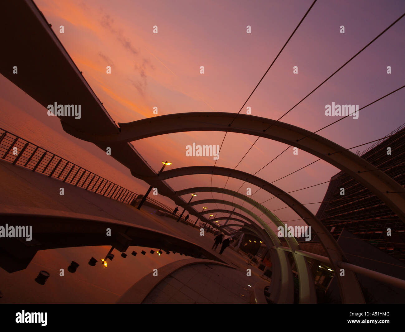 Grado, modern waterside promenade Stock Photo