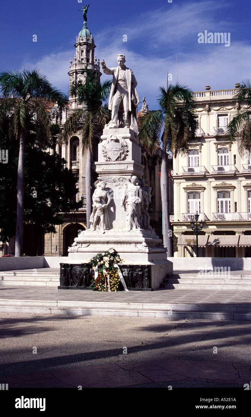 Statue of Jose Marti in Parque Central Havana Cuba Stock Photo