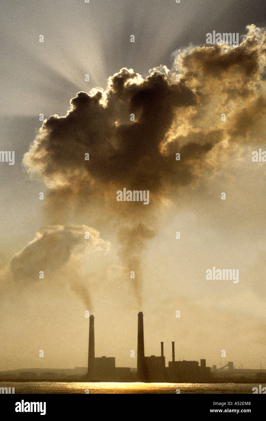 FACTORY POLLUTION. Stock Photo