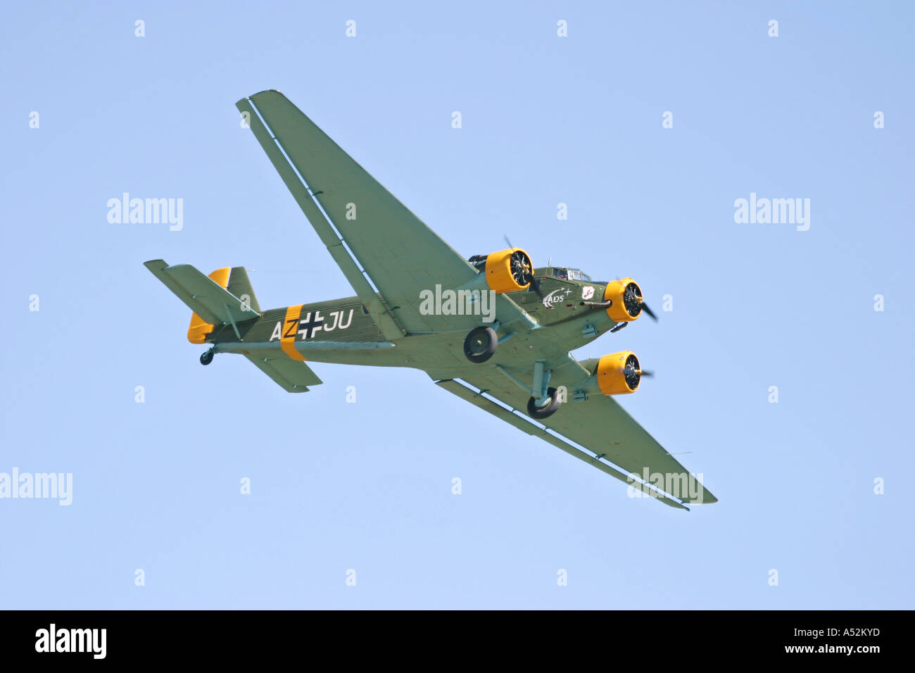Junkers Ju52 in flight Stock Photo
