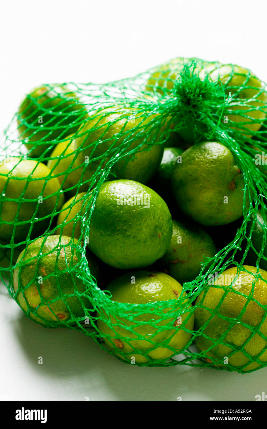 Key limes in net Stock Photo Alamy