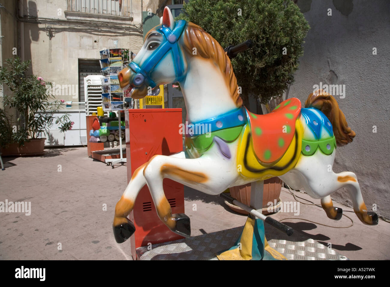 outside rocking horse