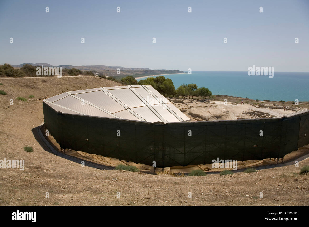 The theatre at the ancient Greek site of Eraclea Minoa in Sicily Italy  Stock Photo - Alamy