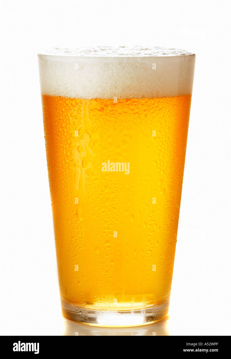 Light beer in glass Stock Photo Alamy