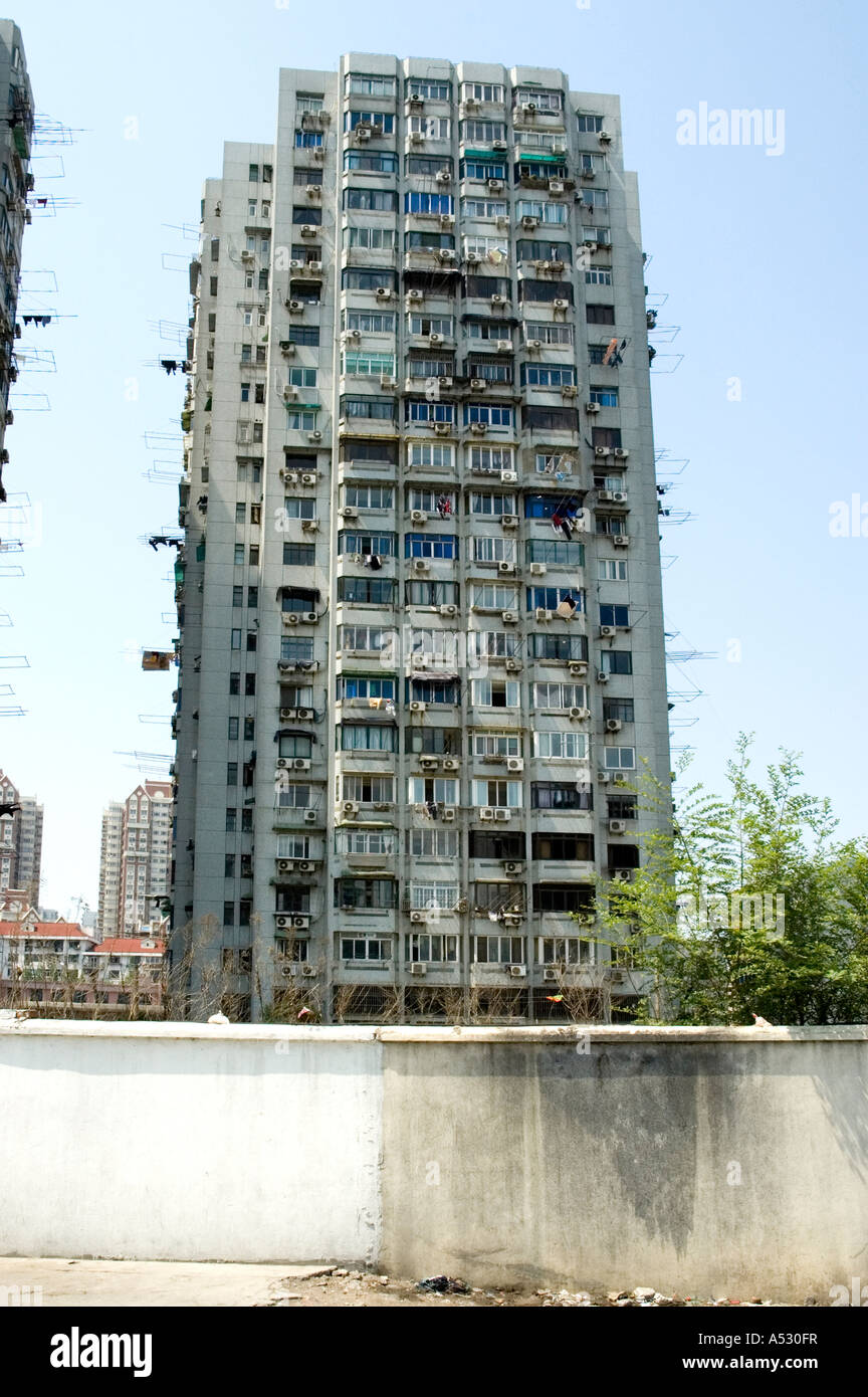 High rise tower block, Shanghai Stock Photo Alamy