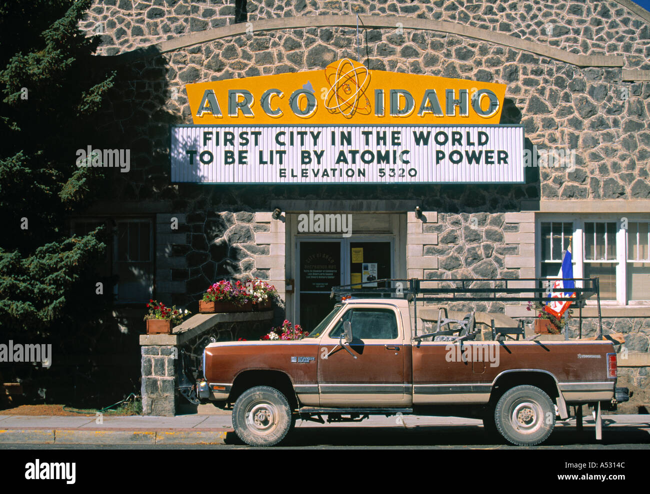 Arco (1st town lit by atomic power), Idaho, USA Stock Photo Alamy