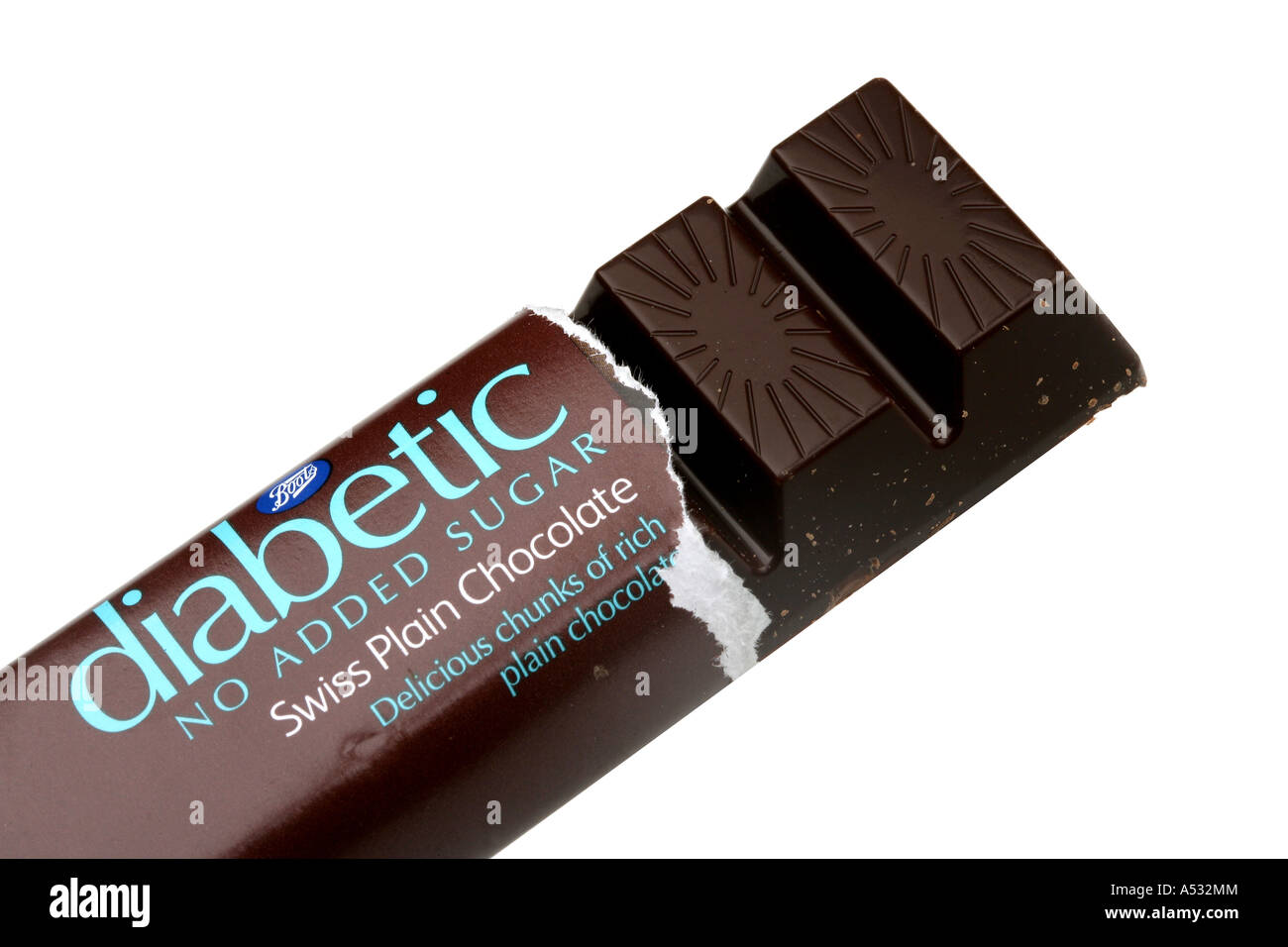 Diabetic Plain Swiss Chocolate Bar Stock Photo - Alamy