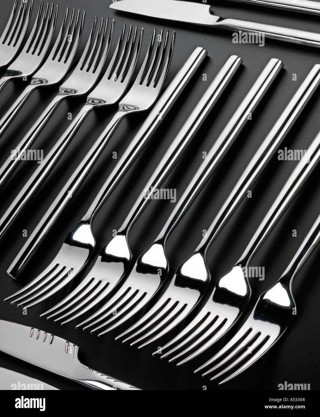 STAINLESS STEEL CUTLERY Stock Photo