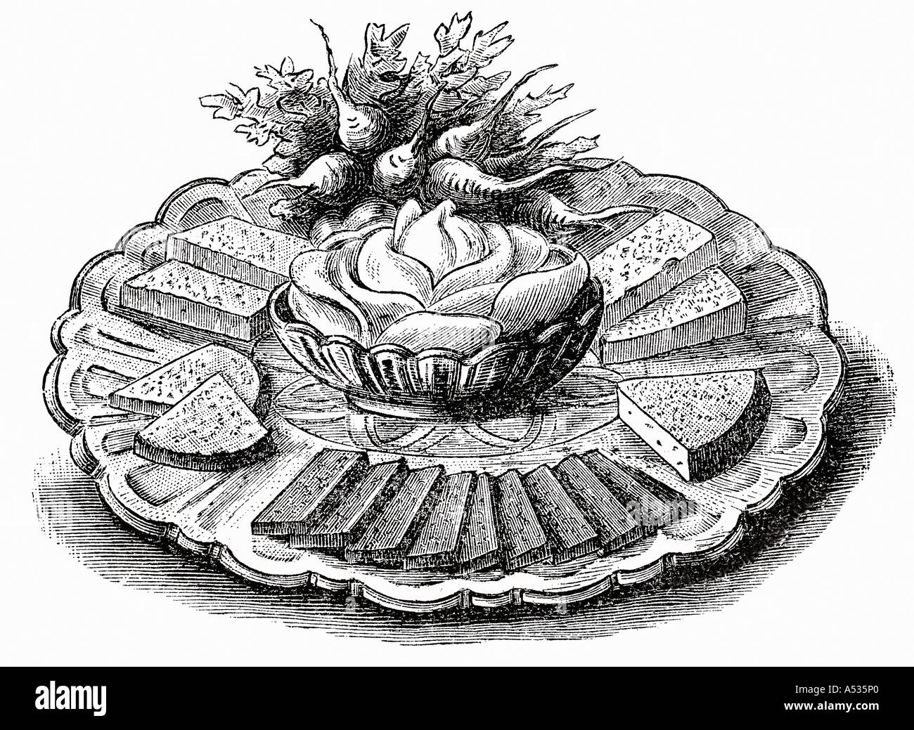 Cheese platter illustration Stock Photo Alamy