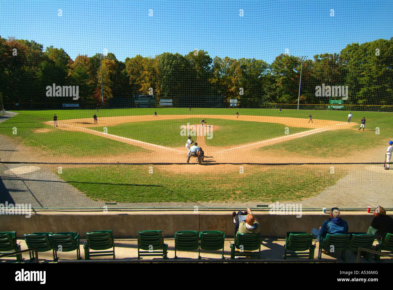 The baseball diamond at Shirley Povich Field in Bethesda MD Stock Photo